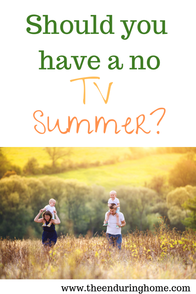 Should you have a no TV summer, screen free, no TV, Manage screen time, less TV, No TV family, watch less TV, have a great summer, enjoy summer, get outside, nature kids, outdoor kids, screen free children